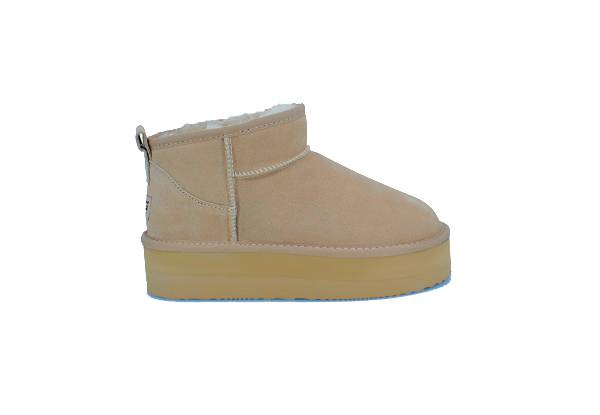 Ugg Roughland High Platform Water-Resistant Unisex Ultra-Mini Suede Sheepskin Boots - Available in Two Colours & Six Sizes