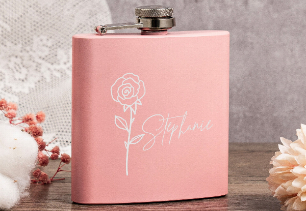 Custom Engraved Name Wine Flask