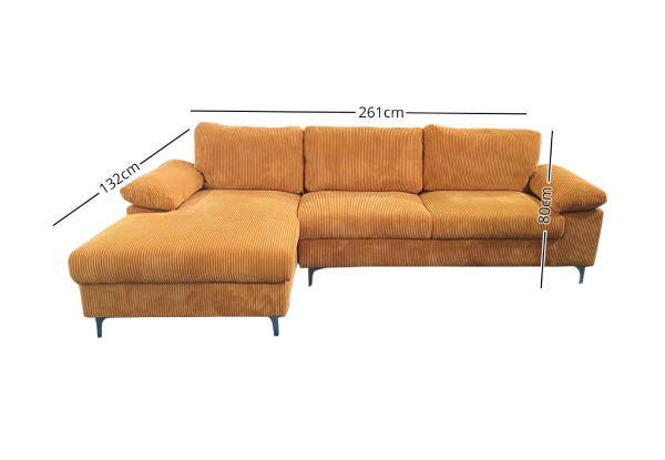 Kaveah Corduroy Sectional Sofa - Four Colours Available