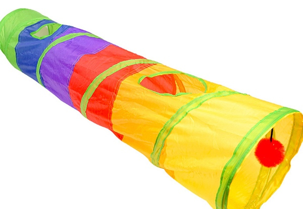 Rainbow Collapsible Cat Tunnel - Option for Two
