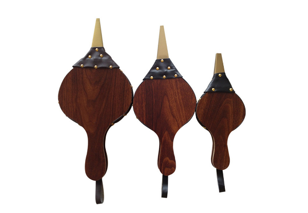 Wooden Air Blower Fireplace Hand Bellow - Three Sizes Available