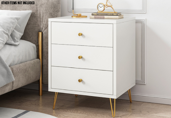 Rona Minimalist Luxury Designer Bedside Table - Two Options Available