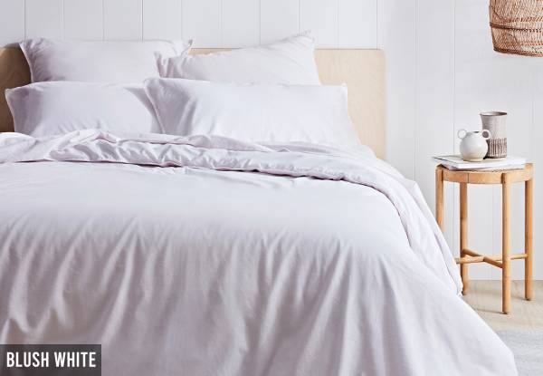 Canningvale Antica Stonewash Duvet Cover Set - Five Colours & Two Sizes Available with Free Delivery