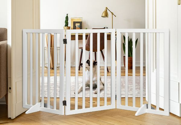 PaWz Three-Panel Pet Gate - Available in Three Colours & Four Options