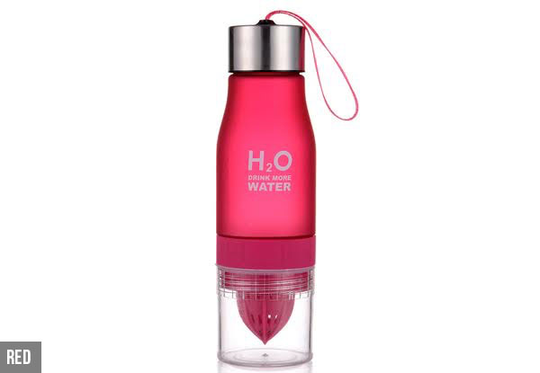 650ml Juice Infuser Water Bottle - Seven Colours Available