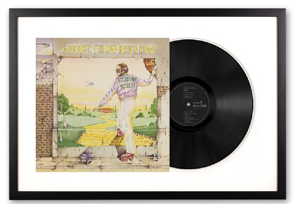 Framed Elton John Vinyl Art