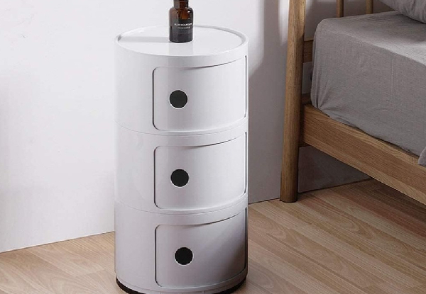 Nordic Style Round Storage Cabinet - Available in Three Options