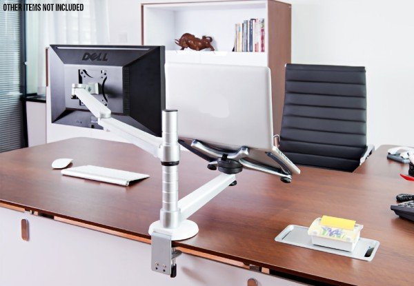 Adjustable Dual Arm Desk Mount