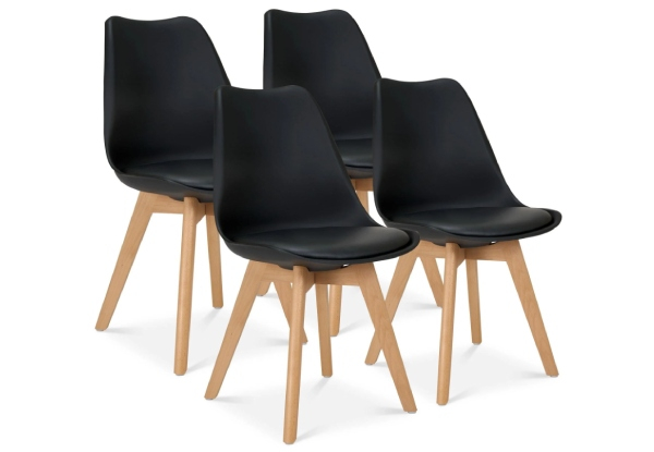 Four-Piece Tulip Style Dining Chair Set - Two Colours Available