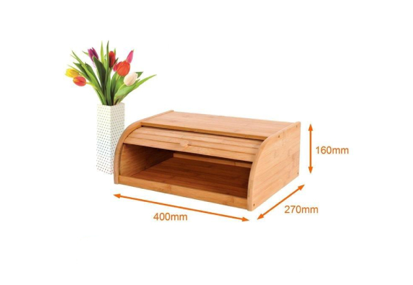 Bamboo Bread Bin Roll-Up Box