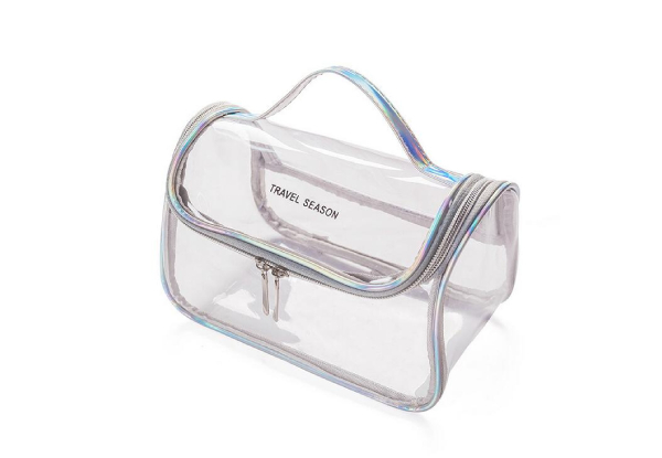Transparent Water-Resistant Travel Cosmetic Bag - Two Colours Available