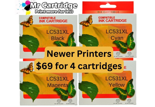 Ink Bottles, Ink Cartridges & Toner Cartridges Compatible with Epson, Brother or Canon Printers incl. Delivery - Options for a Set of Cartridges for Current and New Printers