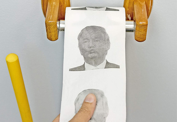 Three-Pack of The Presidential Donald Trump Toilet Paper Rolls - Option for Six-Pack