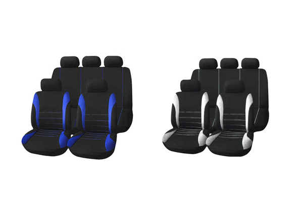 Nine-Piece Universal Car Seat Cover - Two Colours Available