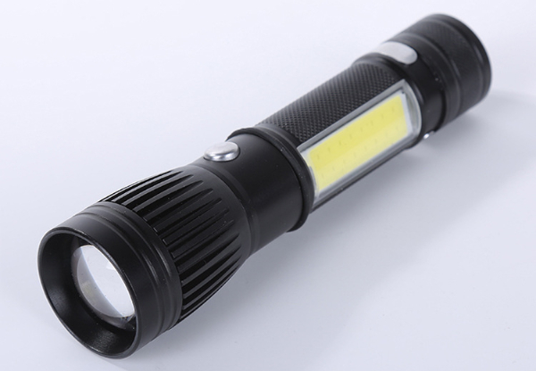 Two-in-One Mini LED & COB Tactical Flashlight with Clip
