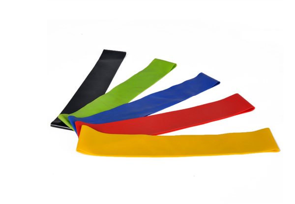 Five-Pack of Resistance Bands Ranging in Thickness & Resistance