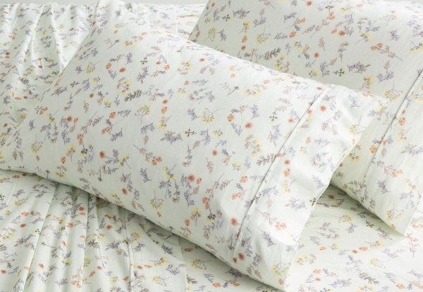 175GSM Park Avenue Egyptian Cotton Flannelette Sheet Set - Available in Five Colours & Seven Sizes