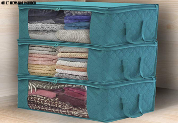 Anti-Dust Wardrobe Storage Box - Two Colours & Options for up to Three-Pack
