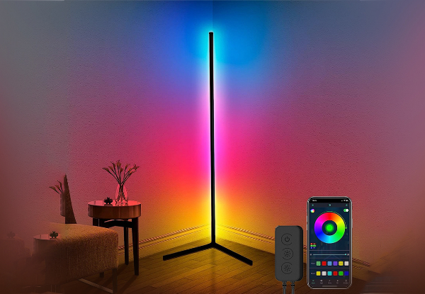 RGB 120cm Floor Lamp Bluetooth Mobile Phone App Controlled Streaming Light