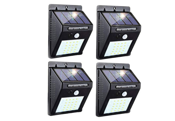 Wall Mounted LED Motion Sensor Solar Light - Option for Two or Eight