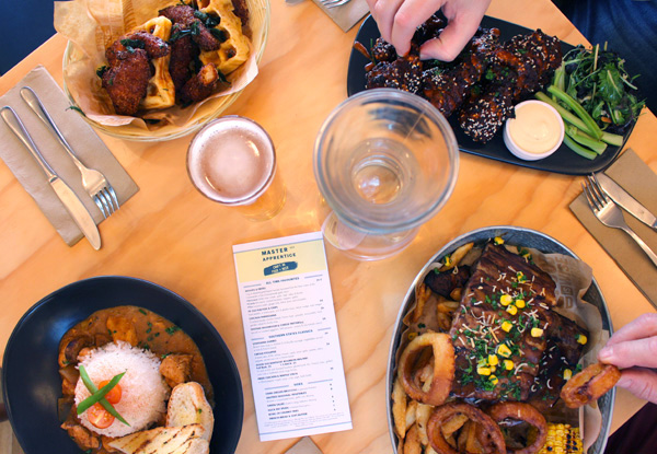 $50 Beerhouse & Eatery Cuisine Voucher - Valid for Lunch & Dinner