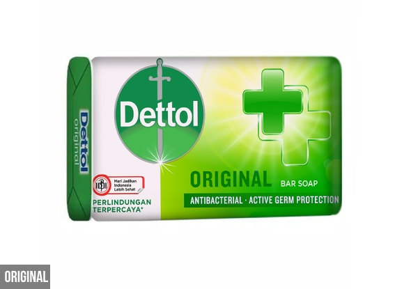 12-Pack of Dettol Antibacterial Bar Soaps 65g - Four Options Available