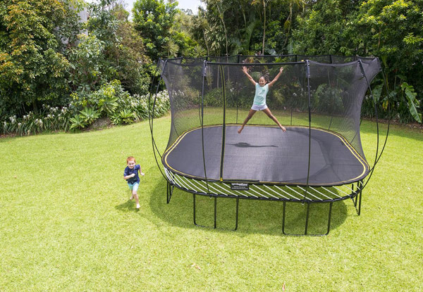 Ultimate Springfree Trampoline Christmas Offer - 4m x 4m Jumbo Smart Trampoline with Free Flexrhoop & Free Nationwide Delivery