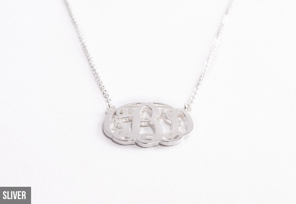 Personalised Monogram Necklace with Initials - Options for Two & Three Colours Available (Additional Delivery Charges Apply)