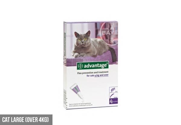 12 Tubes of Advantage Flea Treatment - Various Cat Treatment & Dog Treatment Options Available