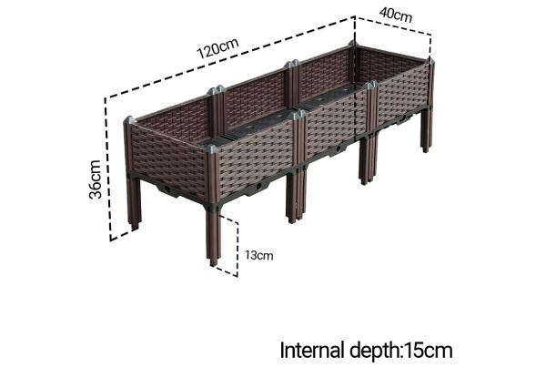 SOGA 120cm Outdoor Raised Planter Box with Legs