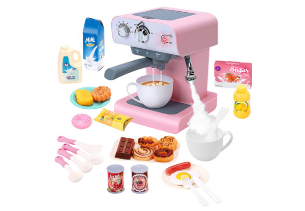 Kids Coffee Machine Toy Set with Light & Sound