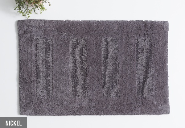 50 x 80cm Renee Taylor Retreat Reversible Cotton Bath Mat - Eight Colours Available