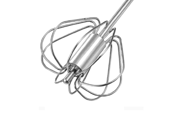 Stainless Steel Rotating Egg Whisk - Two Sizes Available & Option for Two