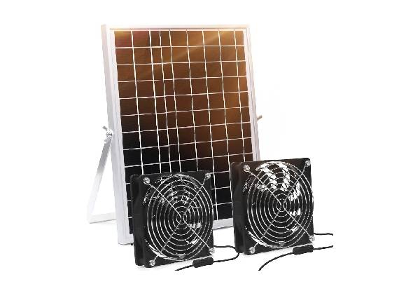 15W Solar Powered Dual Fan Kit