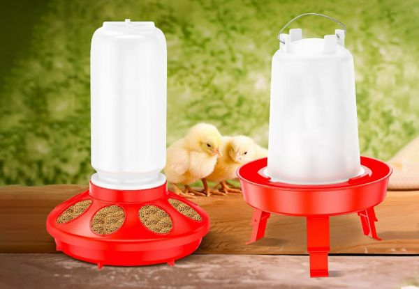 1L Chick Feeder & 1.5L Chicken Waterer Kit