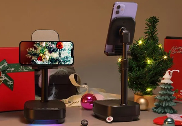 Three-in-One Phone Stand with Wireless Bluetooth Speaker & Night Light - Two Colours Available