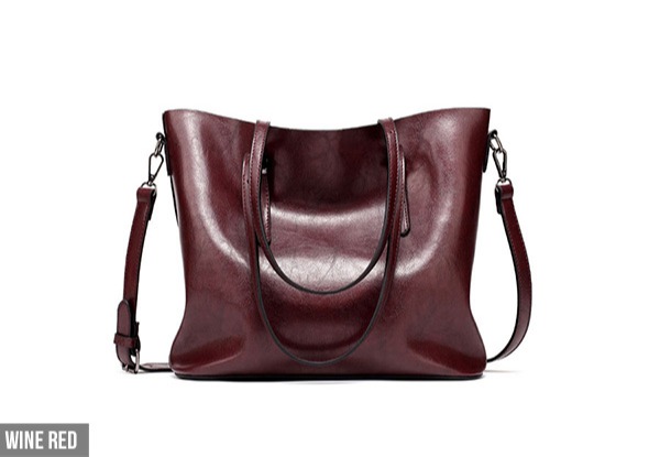 Leather Casual Tote Handbag - Four Colours Available with Free Delivery
