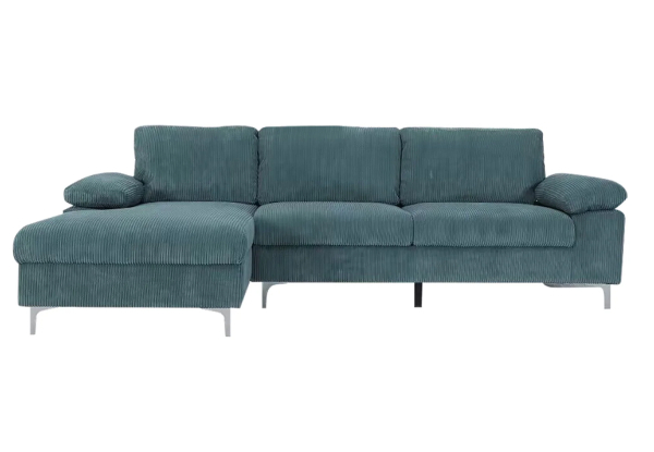 Kaveah Corduroy Sectional Sofa - Four Colours Available