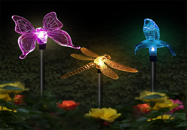 LED Solar Powered Insect Figurine Stake Light - Two Options Available & Option for Three-Pack