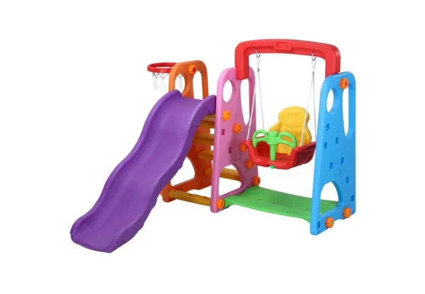 Kids Outdoor Playground Slide Swing Set - Three Styles Available