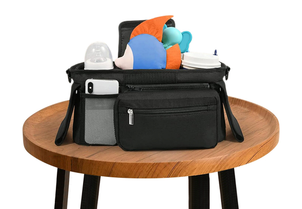 Universal Stroller Organiser with Cup Holder - Available in Two Colours
