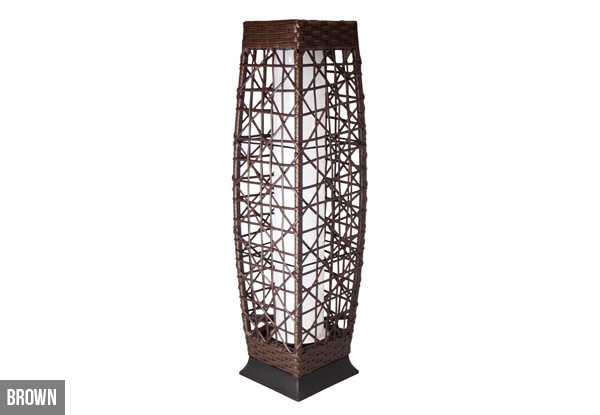 Solar Rattan Floor Lamp - Two Colours Available