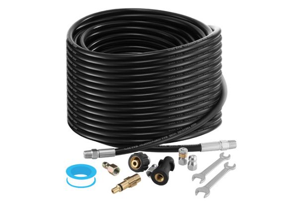 30m 5800PSI 1/4Inch NPT Sewer Jetter Kit for High Pressure Washers