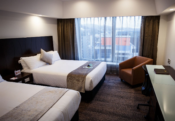 One-Night 4.5-Star Capital City Getaway for Two People in Terrace Room incl. Late Checkout & Buffet Breakfast - Options for Two-Nights incl. $50 Food & Beverage Voucher, & for Executive or Club Room