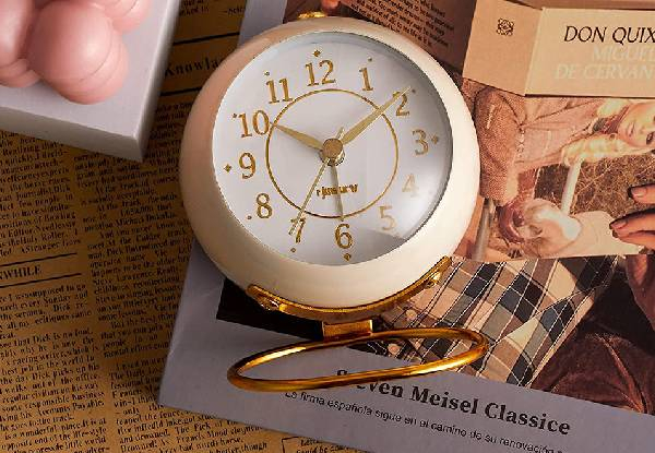 Vintage Metal Desk Clock - Four Colours Available