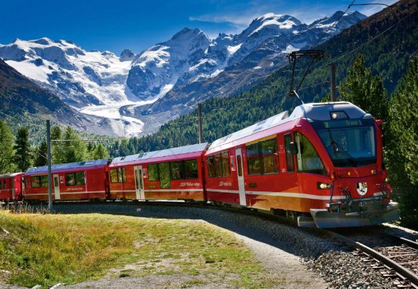 Per-Person, Twin Share, 14-Day Self-Guided Italy & Switzerland Fly/Tour incl. Return International Flights, Scenic Bernina Express Train & Internal Train Between Cities