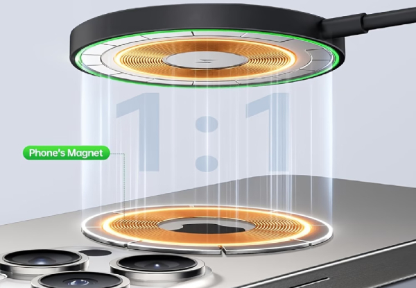 Titan 15W Magnetic Wireless Fast Charger - Compatible with iPhone & AirPods