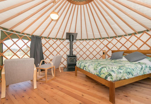 Two Nights Glamping at Oasis Yurt Lodge incl. a Continental Breakfast Hamper for Two People - Option for Four People