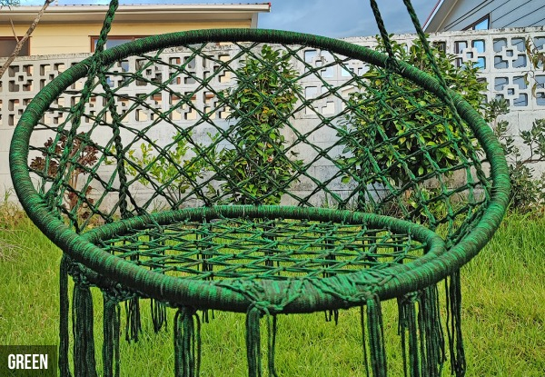 Nordic Style Handmade Macrame Swing Hammock Chair - Three Colours Available