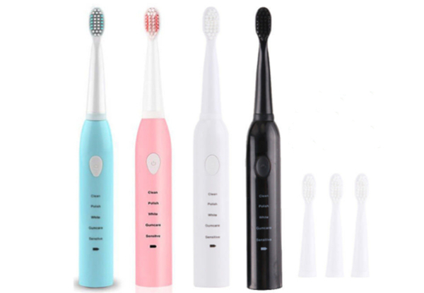 Electric Rechargeable Toothbrush - Four Colours Available